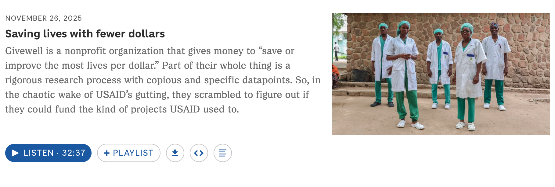 NPR's Planet Money podcast preview link